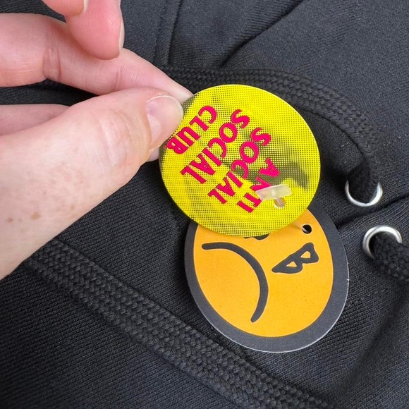 Anti Social Social Club x Sad Boys Black Hoodie XL NWT Limited Collab - Picture 4 of 6